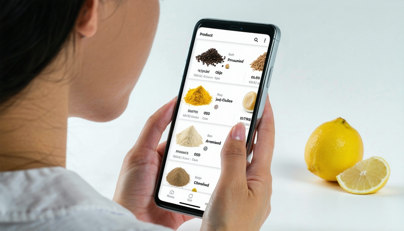 User comparing product ingredients on a mobile device